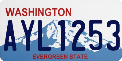WA license plate AYL1253