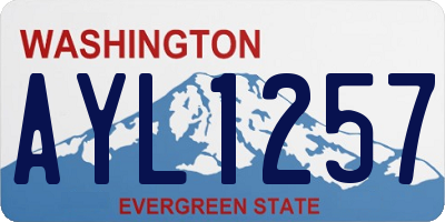 WA license plate AYL1257