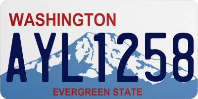 WA license plate AYL1258