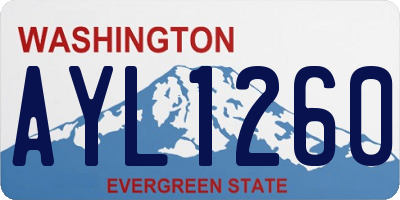 WA license plate AYL1260