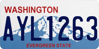 WA license plate AYL1263