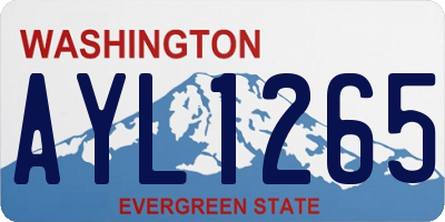 WA license plate AYL1265