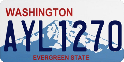 WA license plate AYL1270