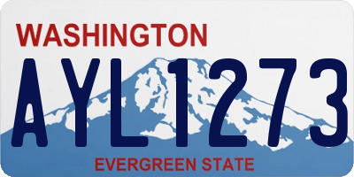 WA license plate AYL1273