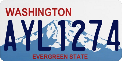 WA license plate AYL1274