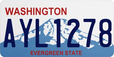 WA license plate AYL1278
