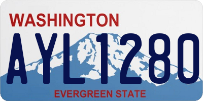 WA license plate AYL1280