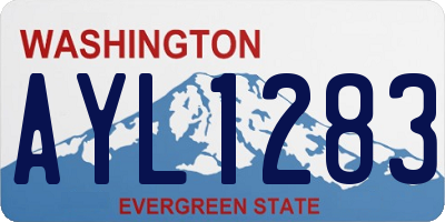 WA license plate AYL1283