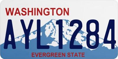 WA license plate AYL1284