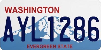WA license plate AYL1286
