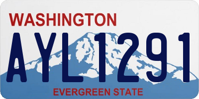 WA license plate AYL1291