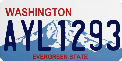 WA license plate AYL1293