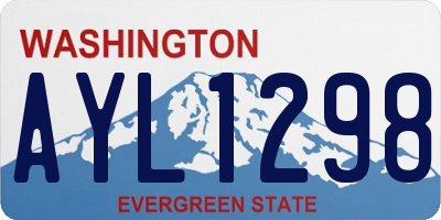WA license plate AYL1298