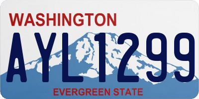 WA license plate AYL1299