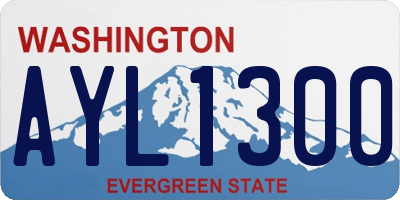 WA license plate AYL1300
