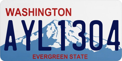 WA license plate AYL1304