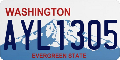 WA license plate AYL1305