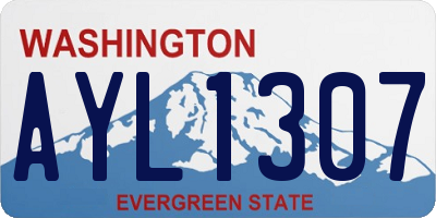 WA license plate AYL1307