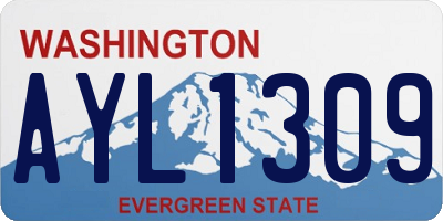 WA license plate AYL1309