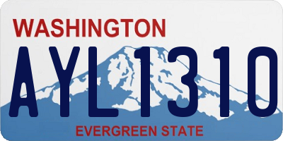 WA license plate AYL1310