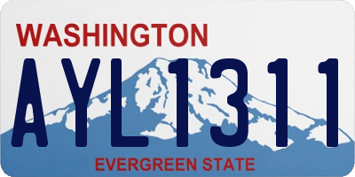 WA license plate AYL1311