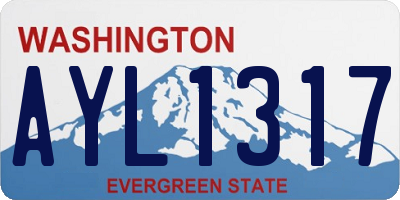WA license plate AYL1317
