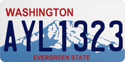 WA license plate AYL1323