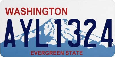 WA license plate AYL1324