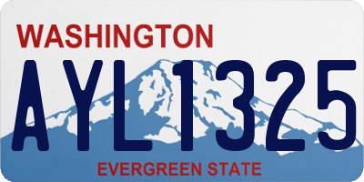 WA license plate AYL1325