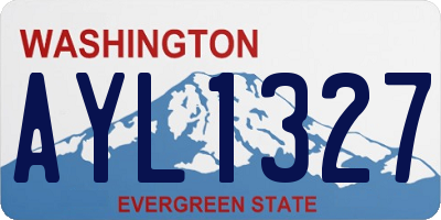 WA license plate AYL1327