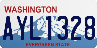 WA license plate AYL1328