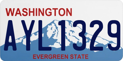 WA license plate AYL1329