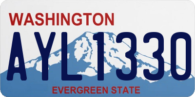 WA license plate AYL1330