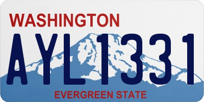 WA license plate AYL1331