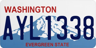 WA license plate AYL1338