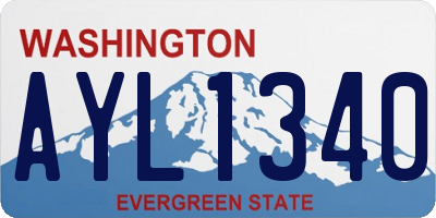 WA license plate AYL1340