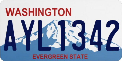 WA license plate AYL1342