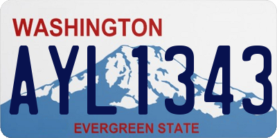 WA license plate AYL1343
