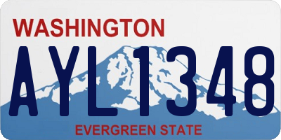 WA license plate AYL1348