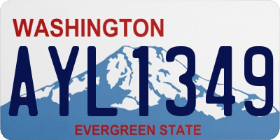 WA license plate AYL1349