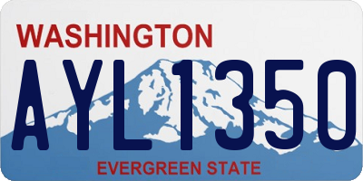 WA license plate AYL1350