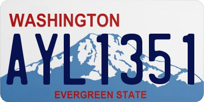 WA license plate AYL1351