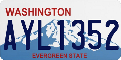 WA license plate AYL1352