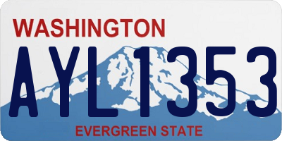 WA license plate AYL1353