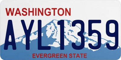 WA license plate AYL1359