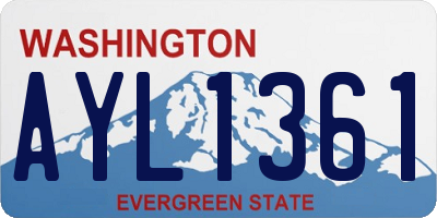 WA license plate AYL1361