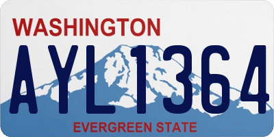 WA license plate AYL1364