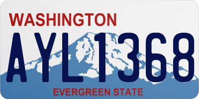WA license plate AYL1368