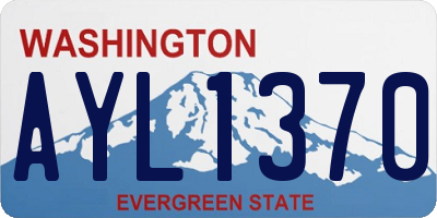 WA license plate AYL1370