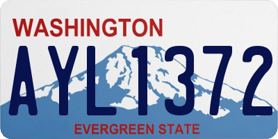 WA license plate AYL1372